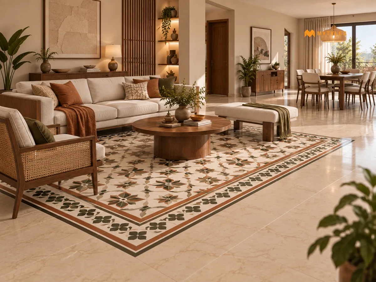 Define an Open Living Area Without Building a Divider